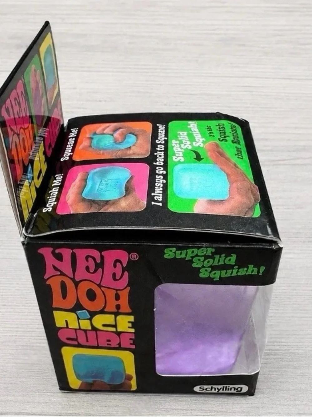 NeeDoh Nice Cube - Super Solid Squish (Purple) - Brand New!